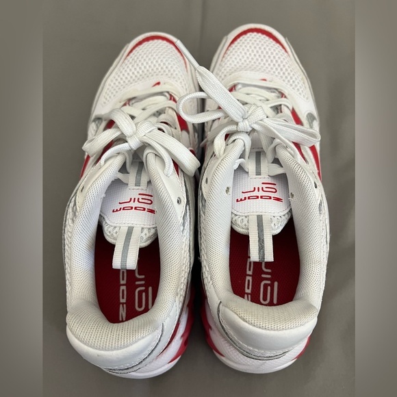 Nike Zoom Air Fire White/University Red Sneakers 9 - Picture 9 of 11